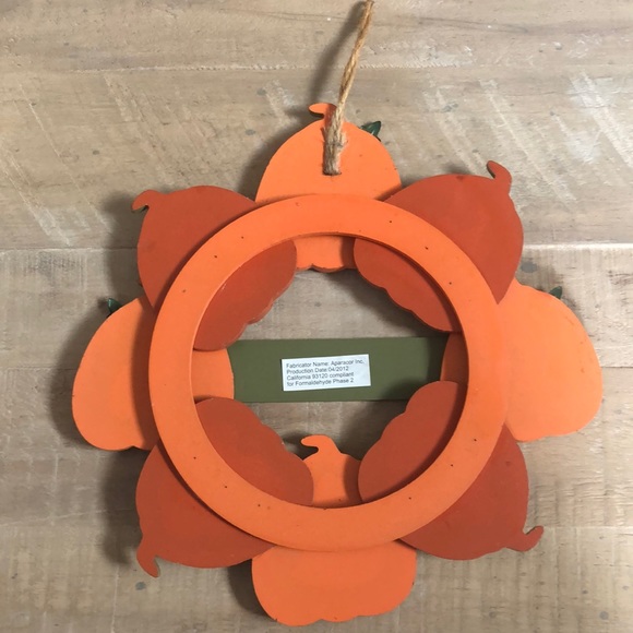 🍃 🎃 Wooden Pumpkin Wreath WELCOME Sign Like New Halloween & Thanksgiving 🎃🍃 - Picture 3 of 7